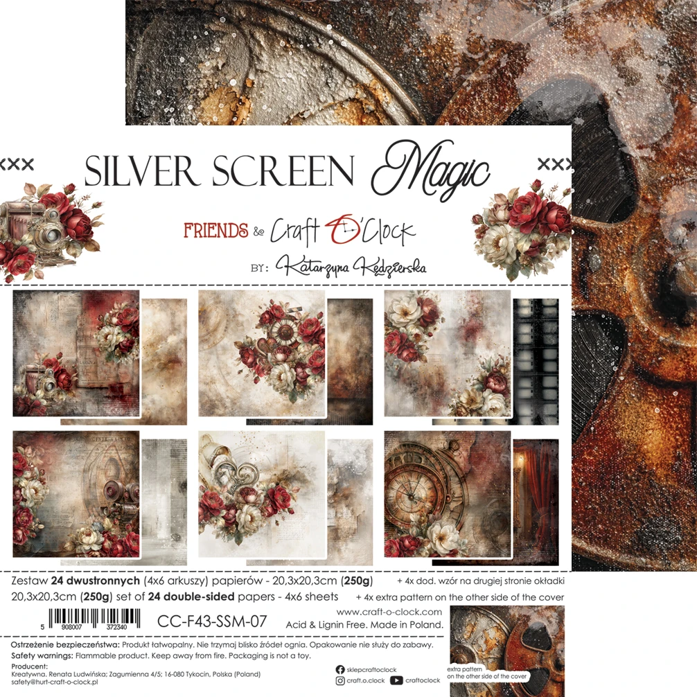 CC-F43-SSM-07 SILVER SCREEN MAGIC - paper pad 20,3x20,3cm