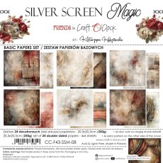 CC-F43-SSM-08 SILVER SCREEN MAGIC  - paper pad 20,3x20,3cm -BASIC