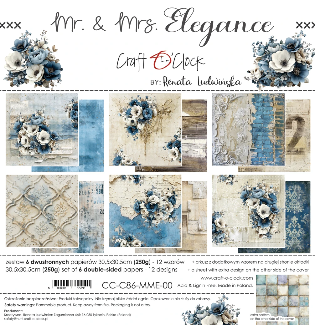 CC-C86-MME-00 MR. & MRS. ELEGANCE - paper pad 30,5x30,5cm