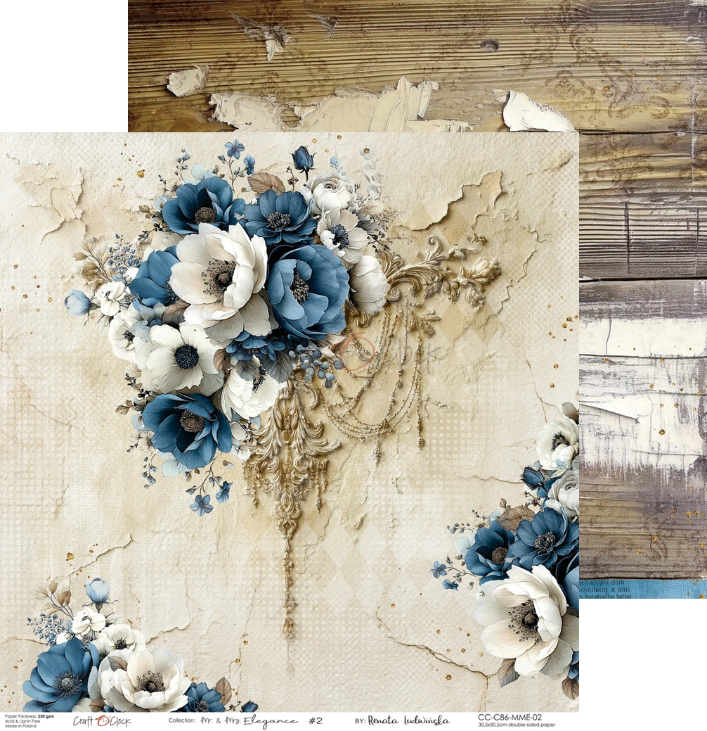 CC-C86-MME-00 MR. & MRS. ELEGANCE - paper pad 30,5x30,5cm
