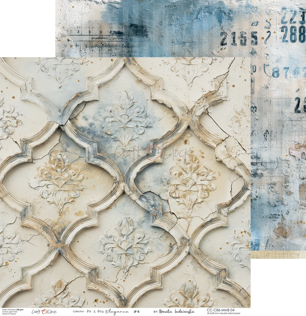 CC-C86-MME-00 MR. & MRS. ELEGANCE - paper pad 30,5x30,5cm
