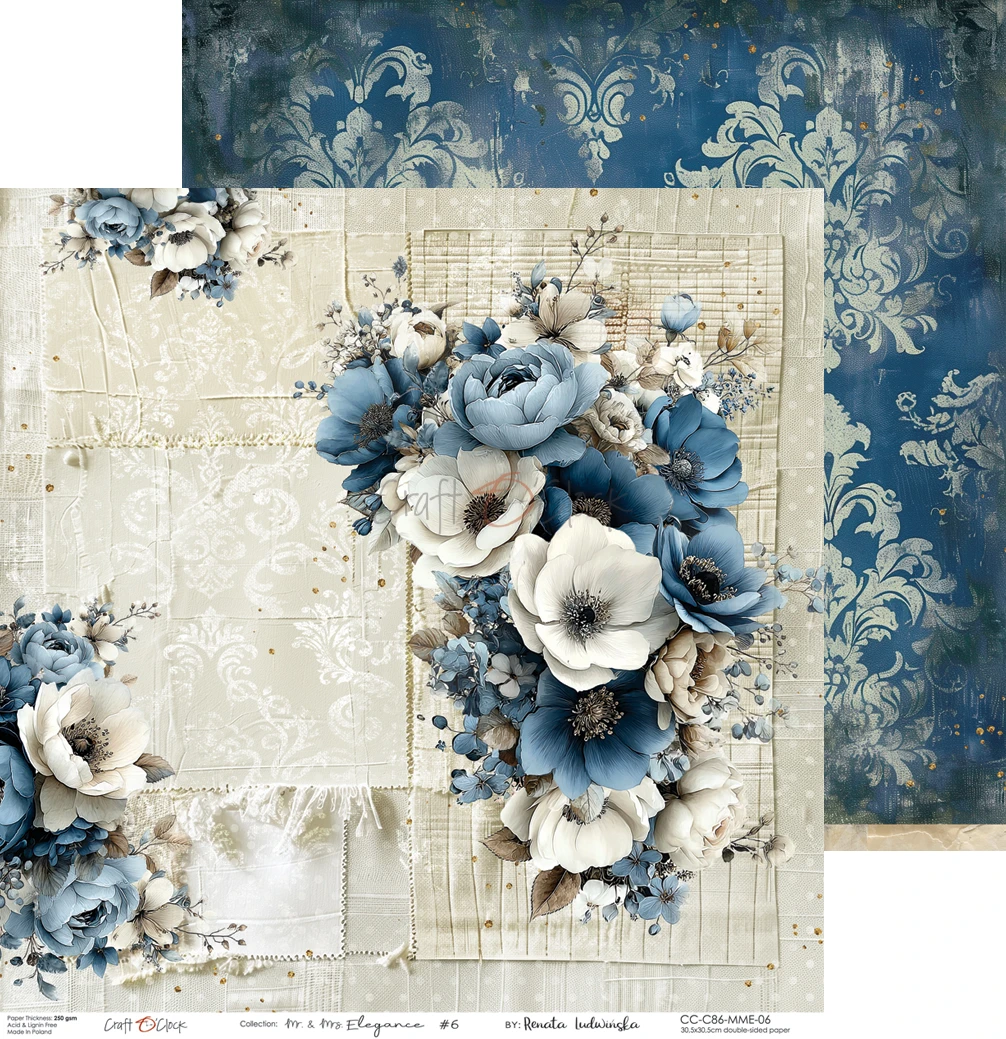 CC-C86-MME-00 MR. & MRS. ELEGANCE - paper pad 30,5x30,5cm