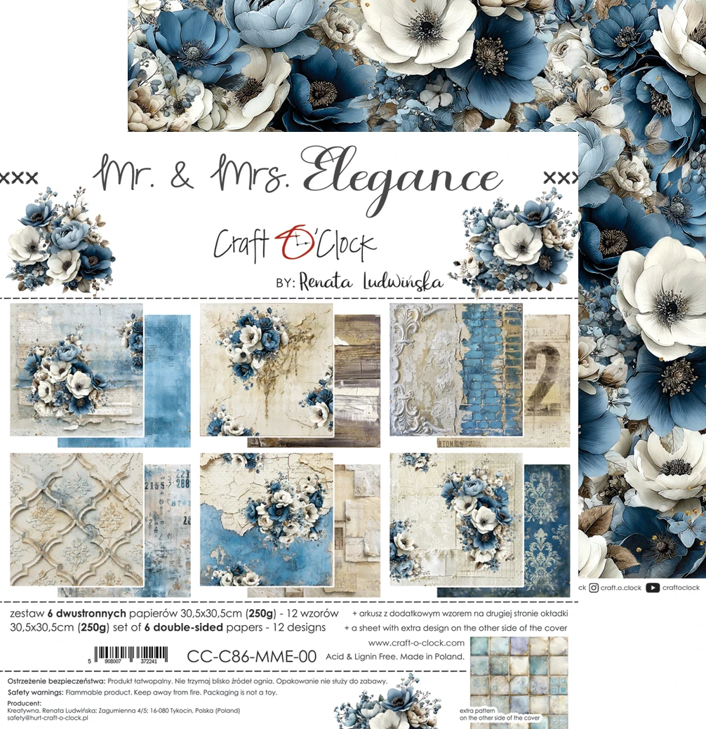 CC-C86-MME-00 MR. & MRS. ELEGANCE - paper pad 30,5x30,5cm
