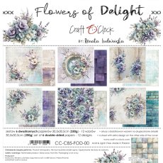 CC-C85-FOD-00 FLOWERS OF DELIGHT- paper pad 30,5x30,5cm 