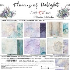 CC-C85-FOD-08 FLOWERS OF DELIGHT   - paper pad 20,3x20,3cm -BASIC
