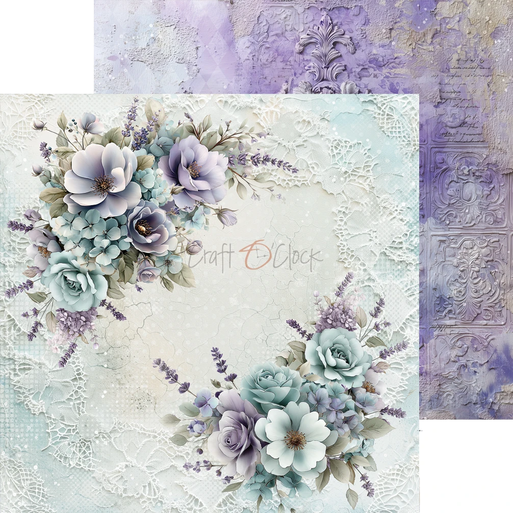 CC-C85-FOD-09 FLOWERS OF DELIGHT - paper pad 20,3x20,3cm -MIX
