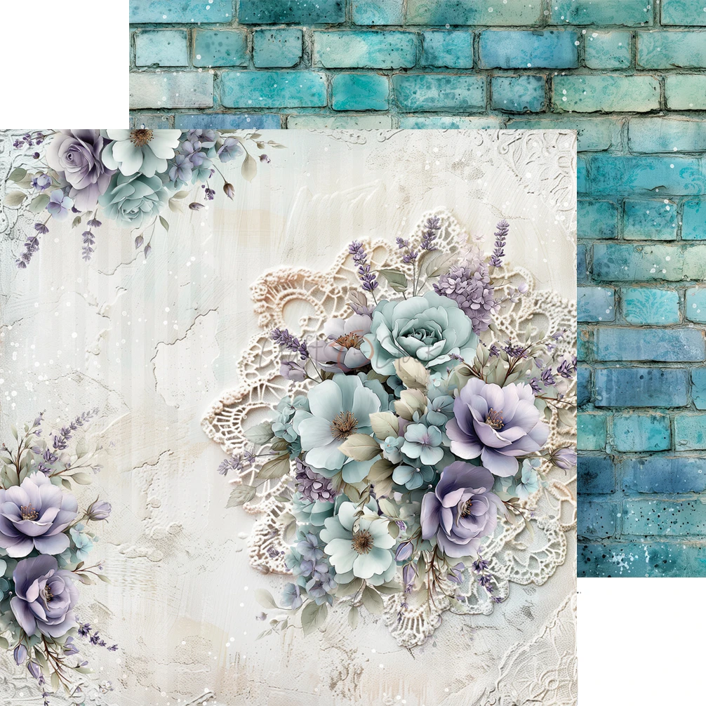 CC-C85-FOD-09 FLOWERS OF DELIGHT - paper pad 20,3x20,3cm -MIX
