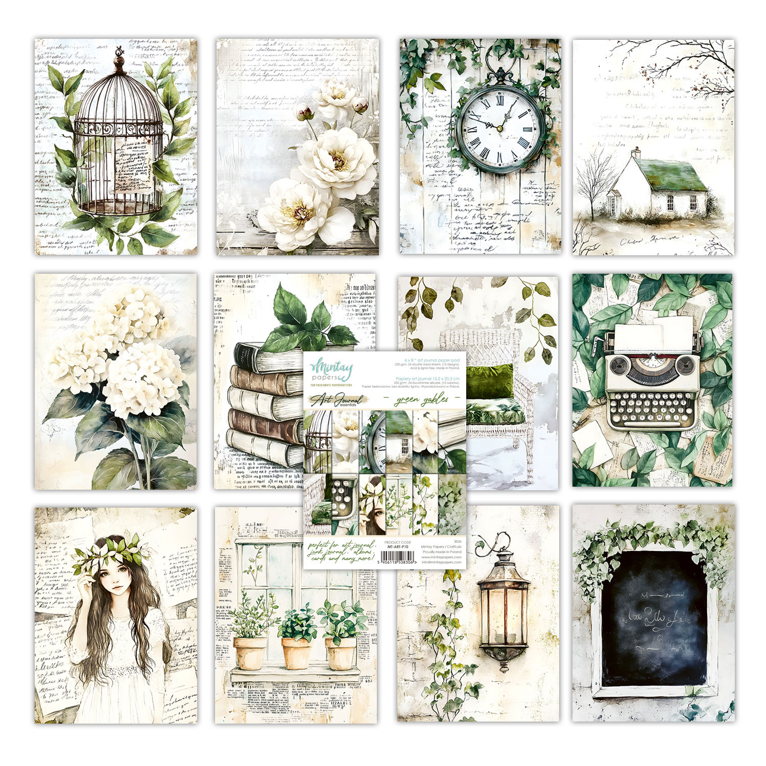 MT-ART-P10 Art Journal -Green Gables - MINTAY