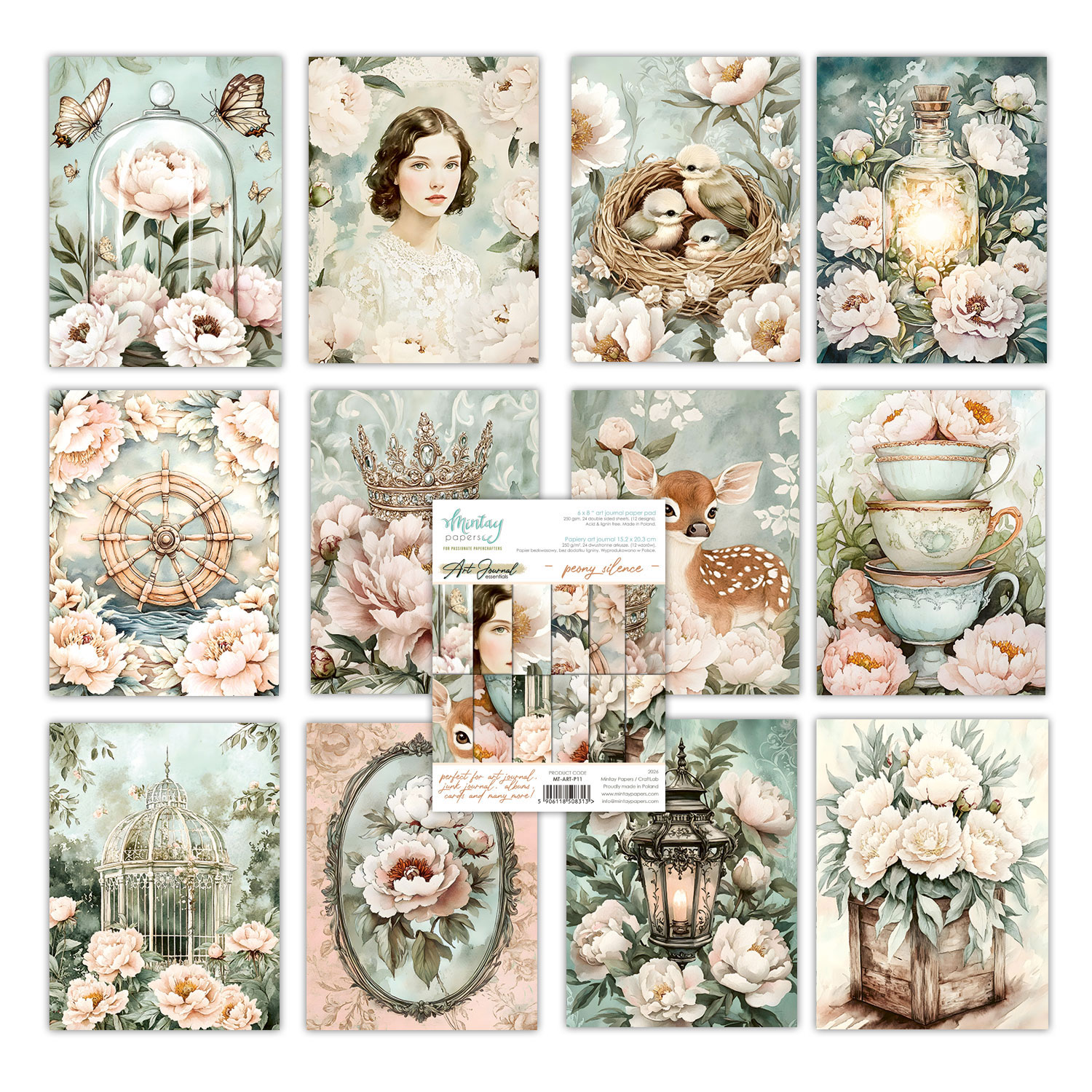 MT-ART-P11 Art Journal -Peony Silence - MINTAY