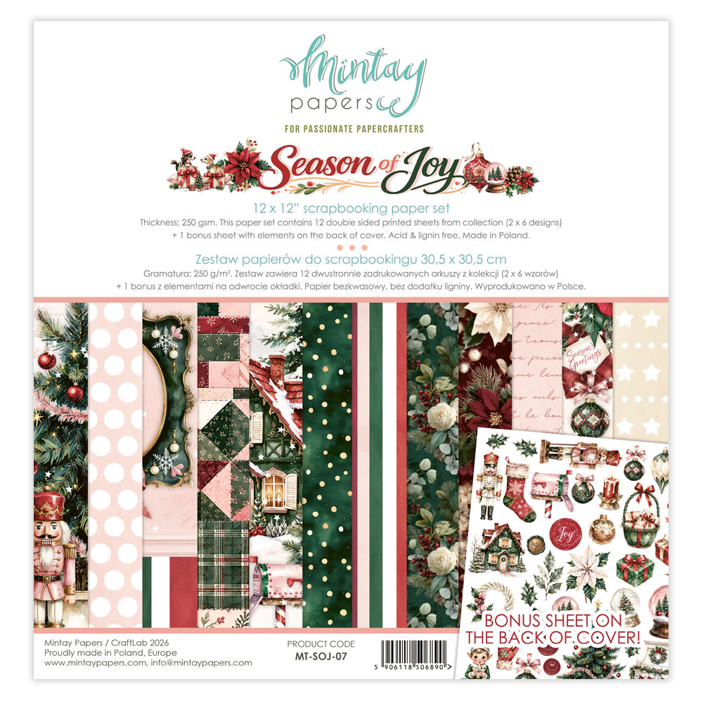 MT-SOJ-07 Season of Joy -paper set 30.5x30.5cm