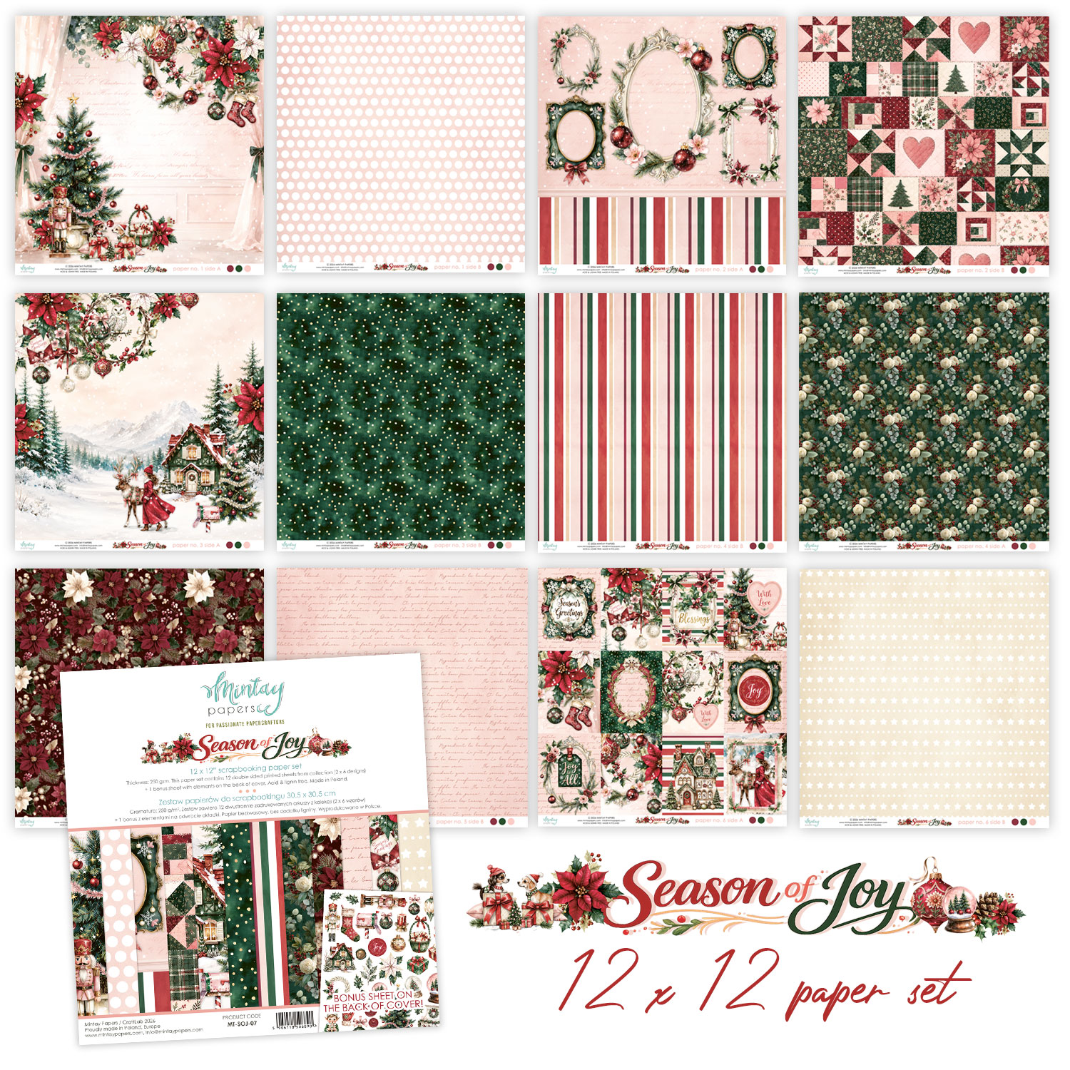 MT-SOJ-07 Season of Joy -paper set 30.5x30.5cm