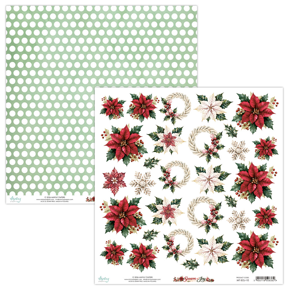 MT-SOJ-10 Season of Joy-double-sided paper with elements 30.5x30.5cm