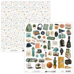 MT-TSP-09 Teen Spirit -double-sided paper with elements 30.5x30.5cm