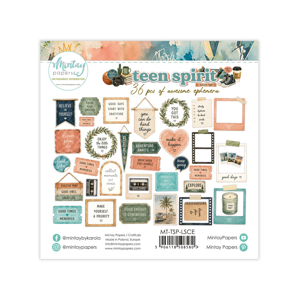 MT-TSP-LSCE Teen Spirit Ephemery - MINTAY - die cuts