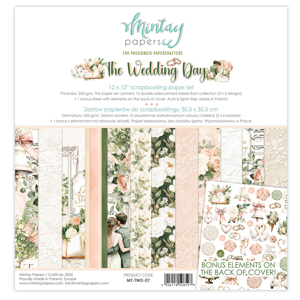MT-TWD-07 The Wedding Day -paper set 30.5x30.5cm