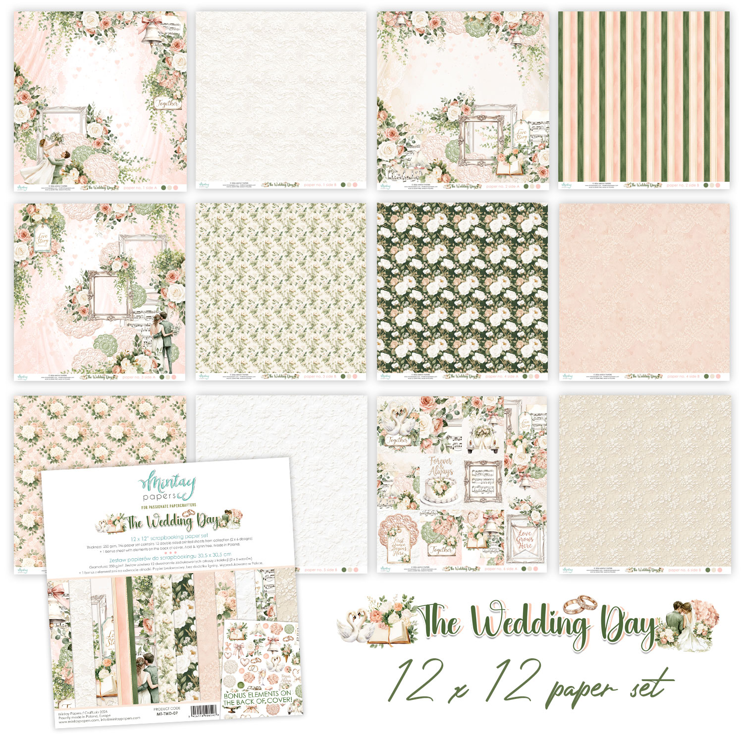 MT-TWD-07 The Wedding Day -paper set 30.5x30.5cm