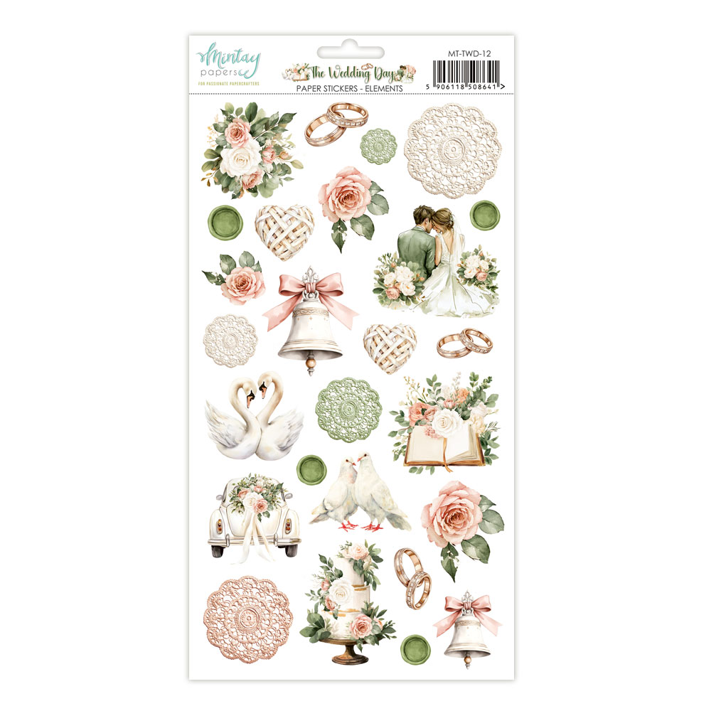 MT-TWD-12 The Wedding Day Paper stickers - elements - MINTAY
