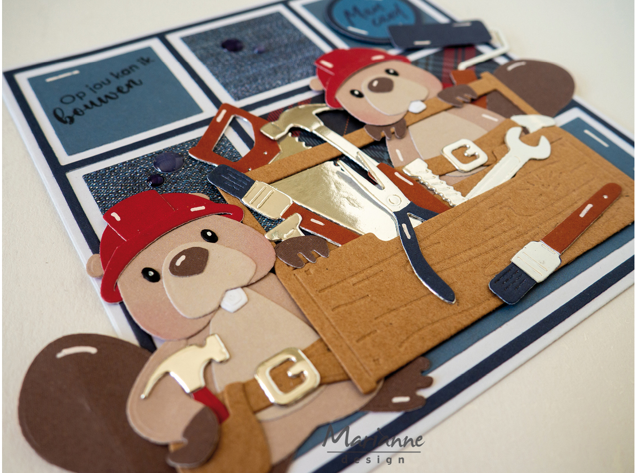 COL1590 Dies Marianne Design Collectables -Eline’s Animals-Beavers