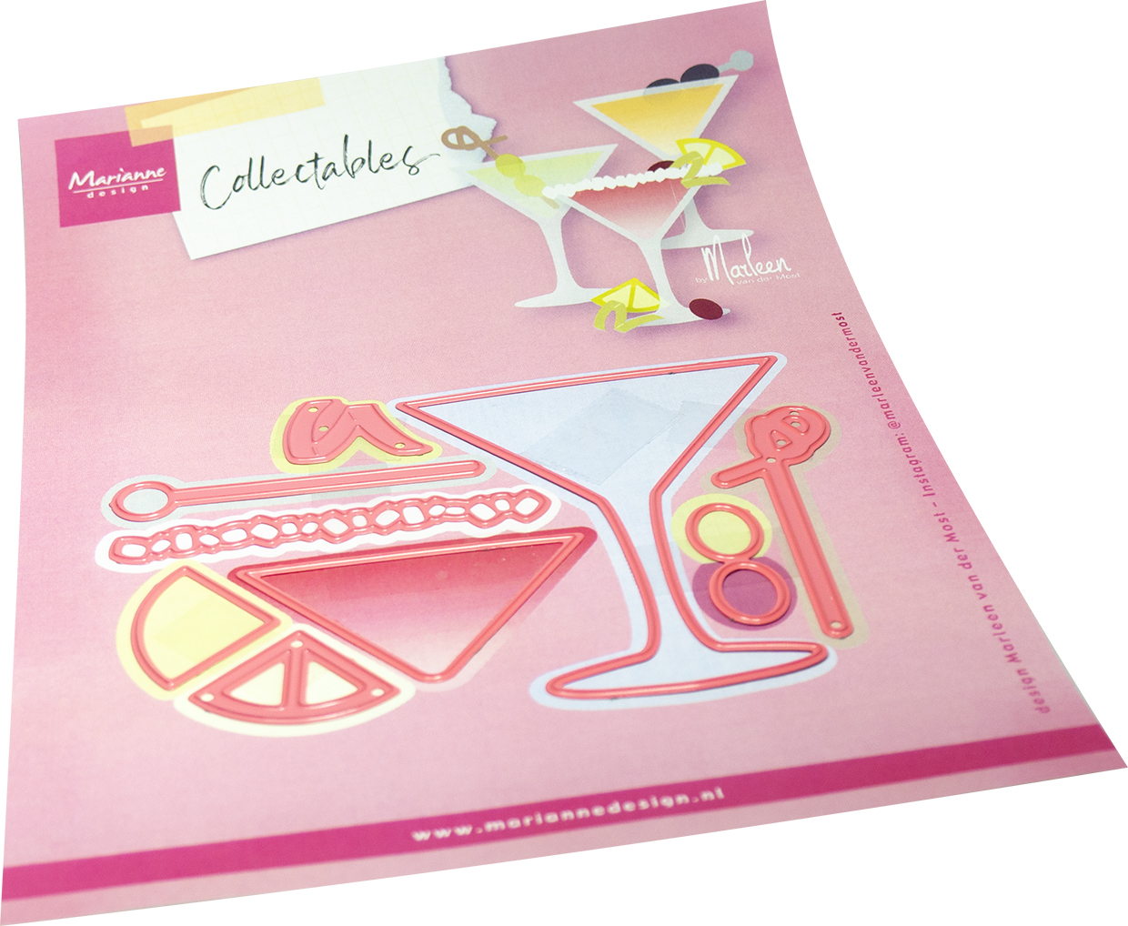 COL1592 Dies Marianne Design Collectables -Martini Glass by Marleen