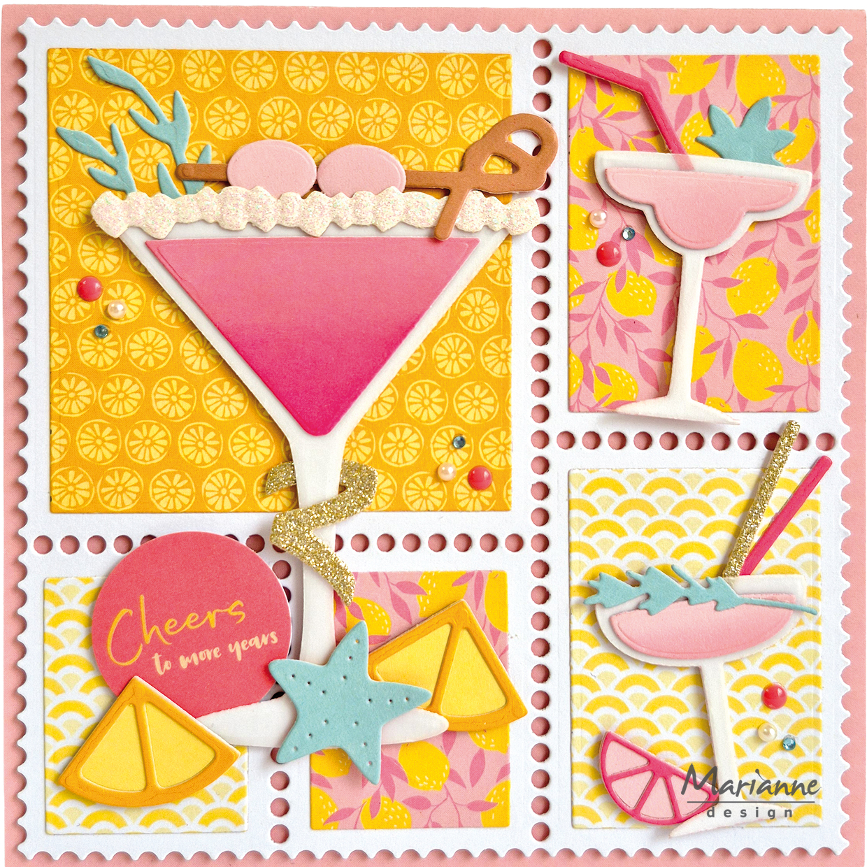 COL1592 Dies Marianne Design Collectables -Martini Glass by Marleen