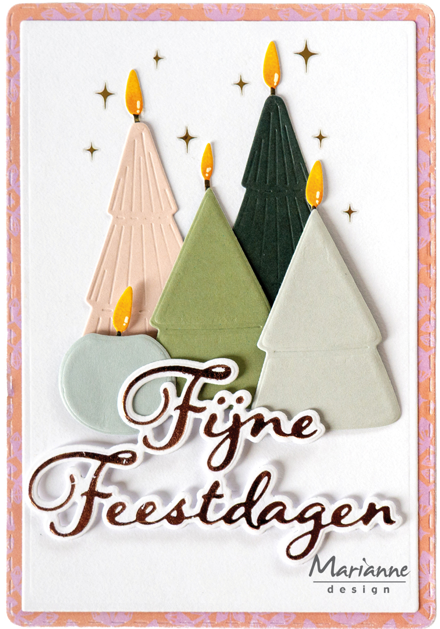 LR0963 Metal Die Marianne Design Creatables -Christmas candles