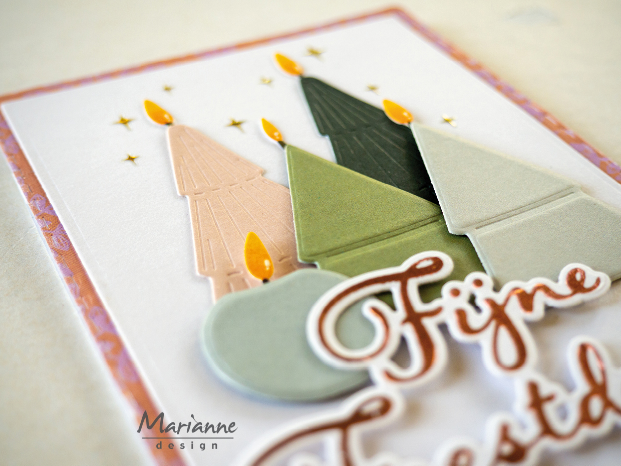 LR0963 Metal Die Marianne Design Creatables -Christmas candles