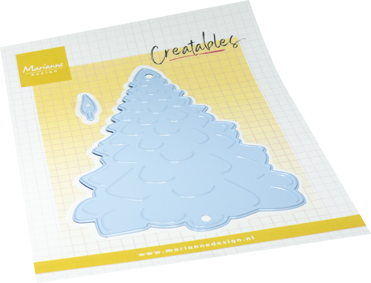 LR0964 Metal Die Marianne Design Creatables -Candle Christmas tree (L)