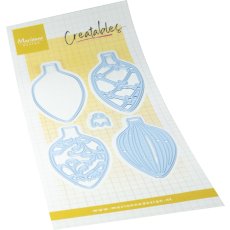 LR0968 Metal Die Marianne Design Creatables -Christmas baubles (oval)