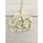 AC-S10m-1 White Achillea Cottage I am RosesPaper Flowers - 5pcs
