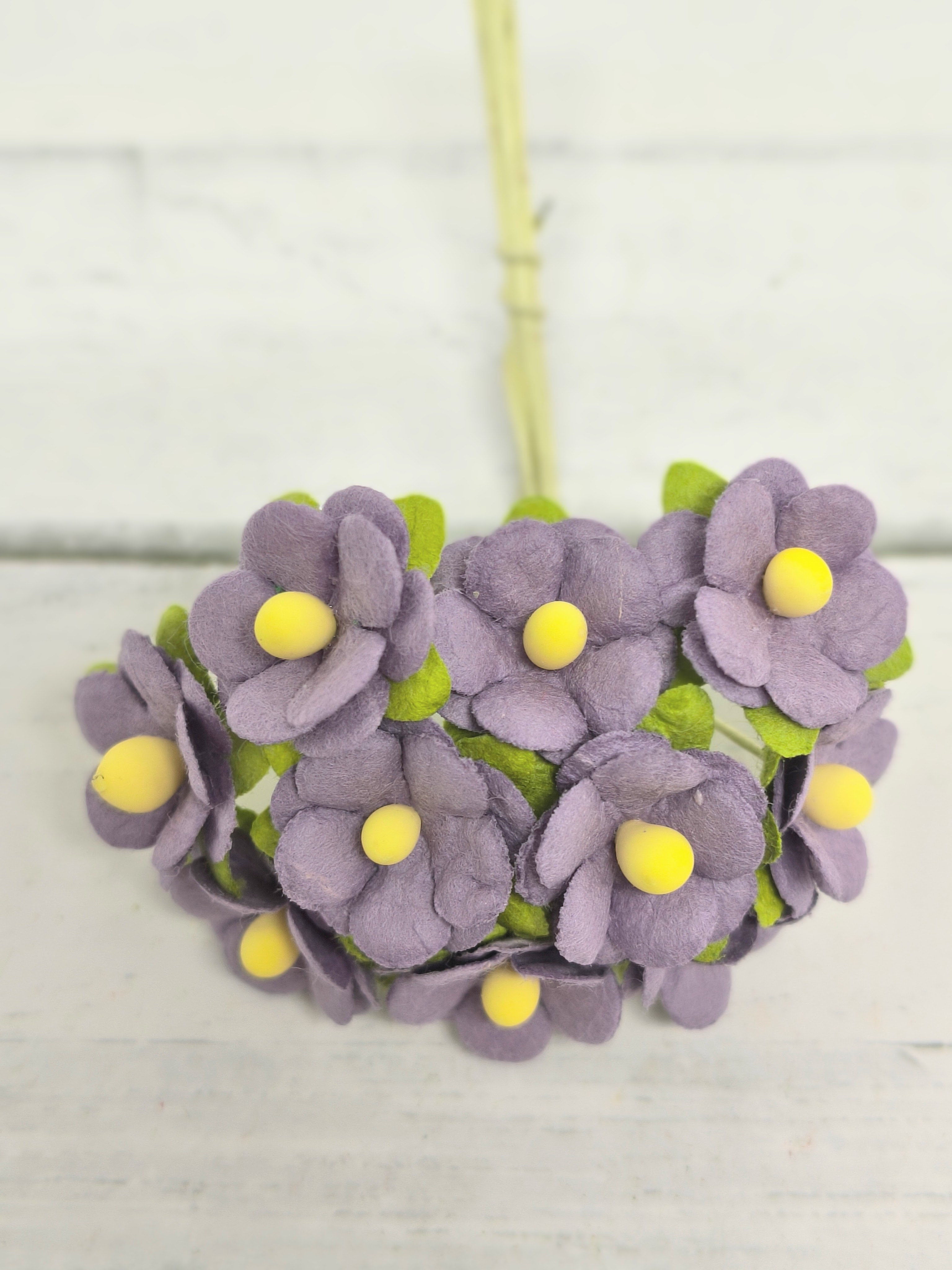 AC-S10m-10 MAUVE PURPLE- Achillea Cottage I am Roses Paper Flowers - 5pcs