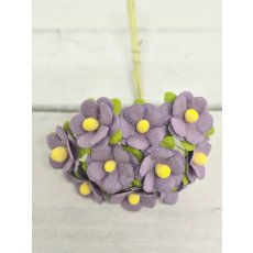 AC-S10m-10 MAUVE PURPLE- Achillea Cottage I am Roses Paper Flowers - 5pcs