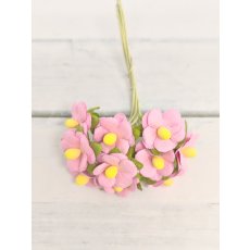 AC-S10m-4 PINK- Achillea Cottage I am Roses Paper Flowers - 5pcs