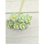 AC-S10m-9 SOLID AQUA BLUE- Achillea Cottage I am Roses Paper Flowers - 5pcs