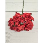 CF-G2-1 Open Roses I am Roses Paper Flowers -RED 5pcs