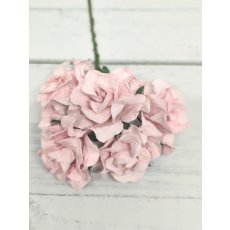 CF-G2-4 Open Roses I am Roses Paper Flowers -BABY PINK 5pcs