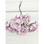CF-G2-6 Open Roses I am Roses Paper Flowers -LILAC 5pcs
