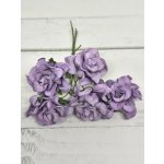 CF-G2-7 Open Roses I am Roses Paper Flowers -PURPLE 5pcs