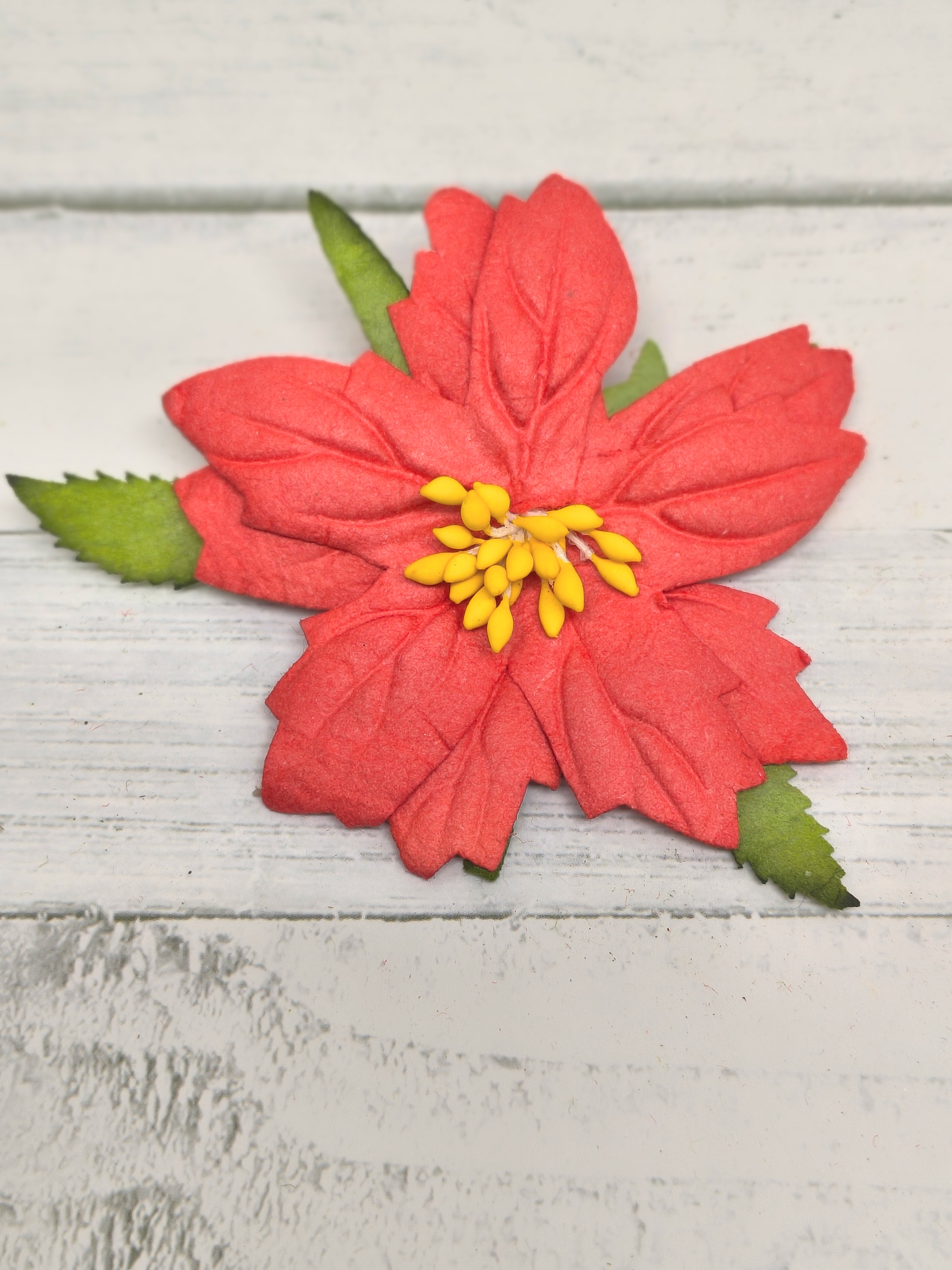 CF1-12 Big Red Christmas Poinsettia 1pcs