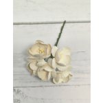 CHB-S3-2 WHITE Cherry Blossoms I am Roses Paper Flowers - 5pcs