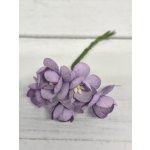 CHB-S3-6 PURPLE Cherry Blossoms I am Roses Paper Flowers - 5pcs