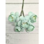CHB-S3-9 MINTGREEN Cherry Blossoms I am Roses Paper Flowers - 5pcs