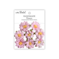 CR110141 Little Birdie Handmade Printed Paper Flowers Vinita Pink Symphony 8pcs