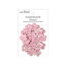 CR110506 Little Birdie Handmade Printed Paper Flowers Polly Pink Symphony  25pcs