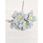 LY1-170 WHITE Lily Paper Flowers - 5pcs