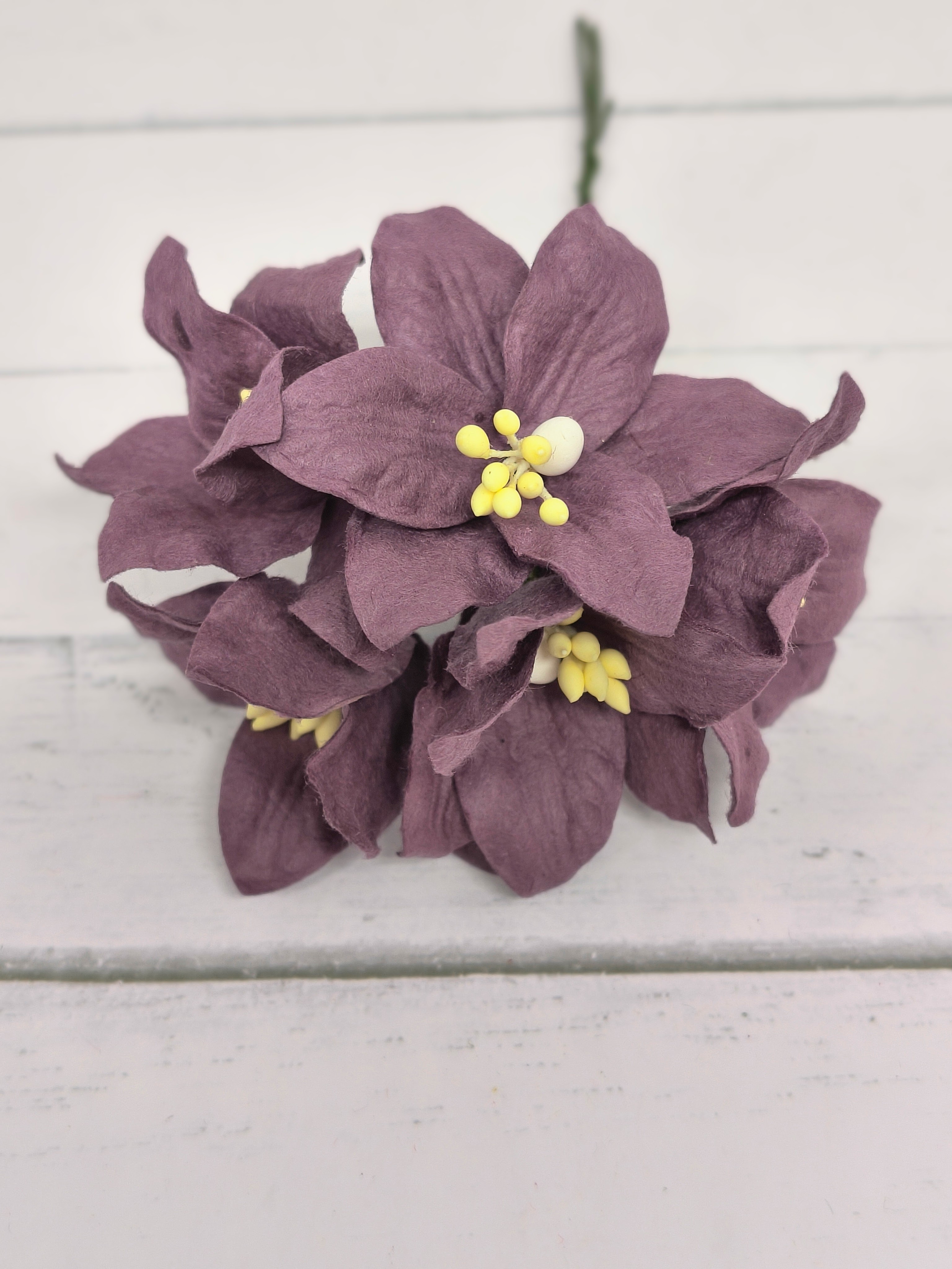 LY1-185 PURPLE Lily Paper Flowers - 5pcs