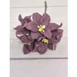 LY1-185 PURPLE Lily Paper Flowers - 5pcs