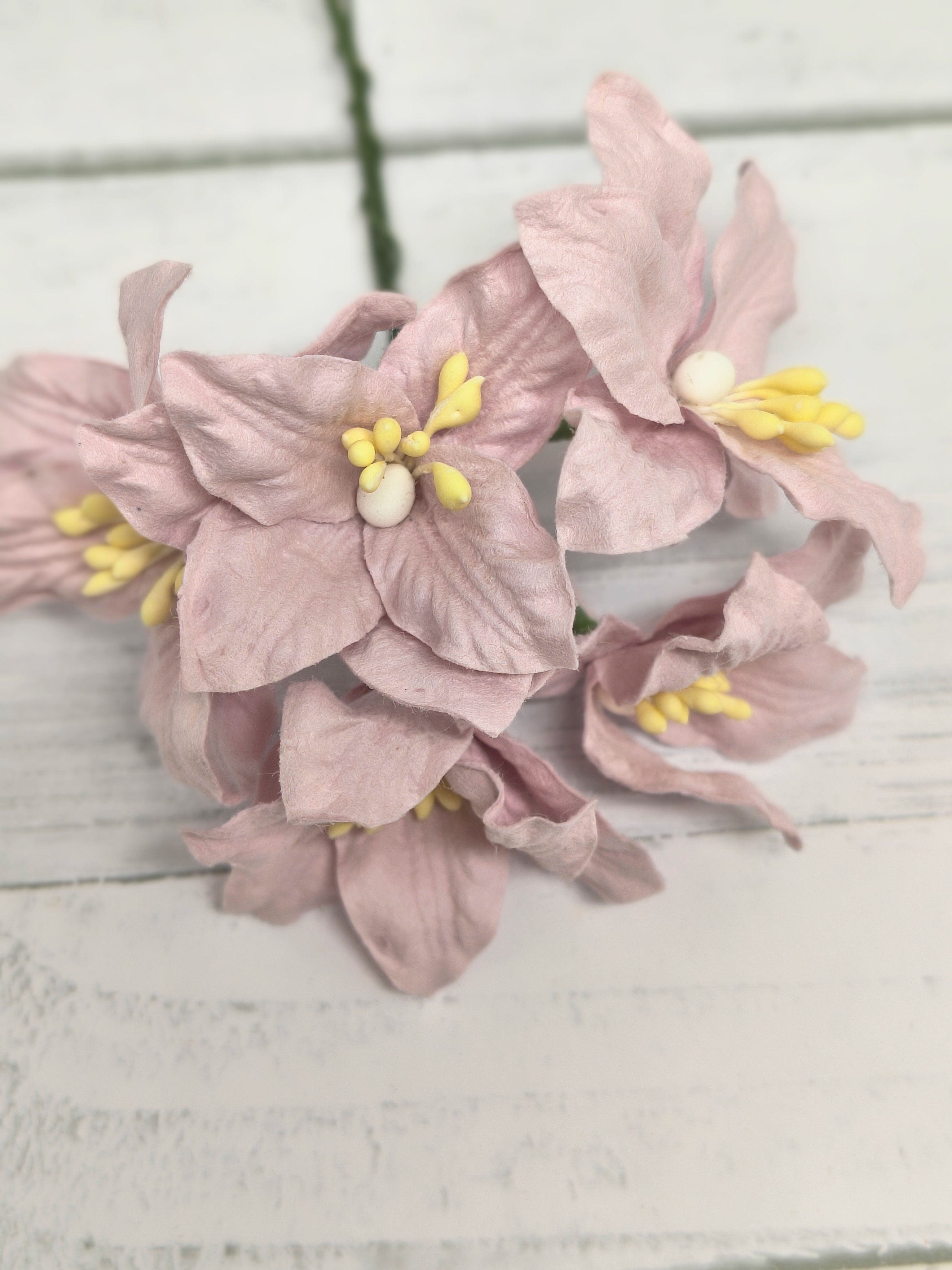 LY1-188 SOFT LILAC PURPLE Lily Paper Flowers - 5pcs