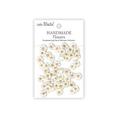 CR103039 Little Birdie Handmade Printed Paper Flowers Esme Ivory Pearl -50pcs