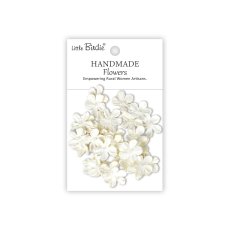 CR103049 Little Birdie Handmade Printed Paper Flowers Pearl Petites Ivory Pearl -30pcs