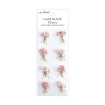 CR103270 Little Birdie Handmade Printed Paper Flowers Bouqet  Pink Passion-8pcs